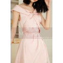 Pink Short Cocktail Dress With Mock Wrap-Skirt - Ref C1934 - 02
