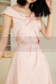 Pink Short Cocktail Dress With Mock Wrap-Skirt - Ref C1934 - 02