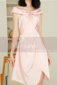 Pink Short Cocktail Dress With Mock Wrap-Skirt - Ref C1934 - 03