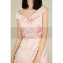 Pink Short Cocktail Dress With Mock Wrap-Skirt - Ref C1934 - 06