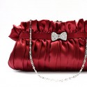 Burgundy evening bags with hand strap - Ref SAC179 - 02