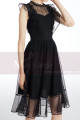 Dark Short Party Dress With Yoke - Ref C1940 - 05