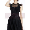 Dark Short Party Dress With Yoke - Ref C1940 - 06
