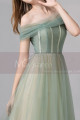 Two Color Off-the-Shoulder Ball Gown Dress - Ref L1994 - 04