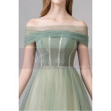 Two Color Off-the-Shoulder Ball Gown Dress - Ref L1994 - 07