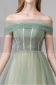 Two Color Off-the-Shoulder Ball Gown Dress - Ref L1994 - 07