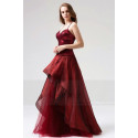 copy of Long Chiffon Evening Dress With Rhinestone Straps - Ref L816PROMO - 02