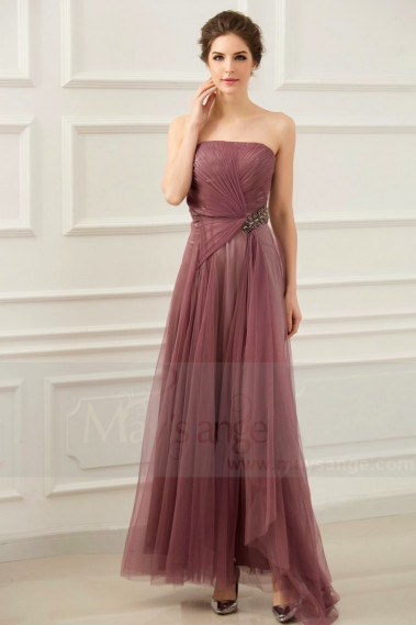 copy of Long Chiffon Evening Dress With Rhinestone Straps - L654PROMO #1