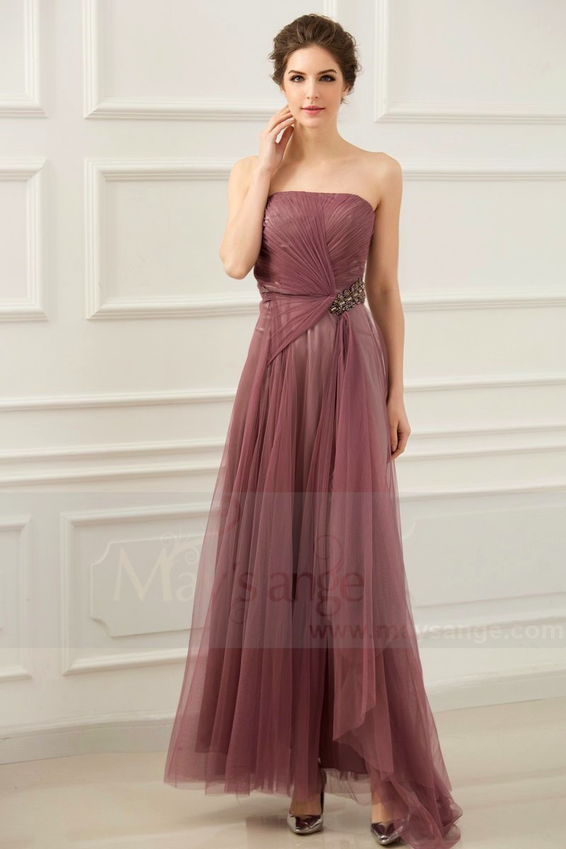 copy of Long Chiffon Evening Dress With Rhinestone Straps - Ref L654PROMO - 01