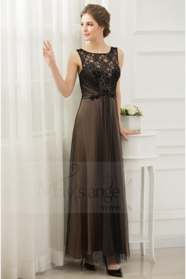 copy of Long Chiffon Evening Dress With Rhinestone Straps - L652PROMO #1