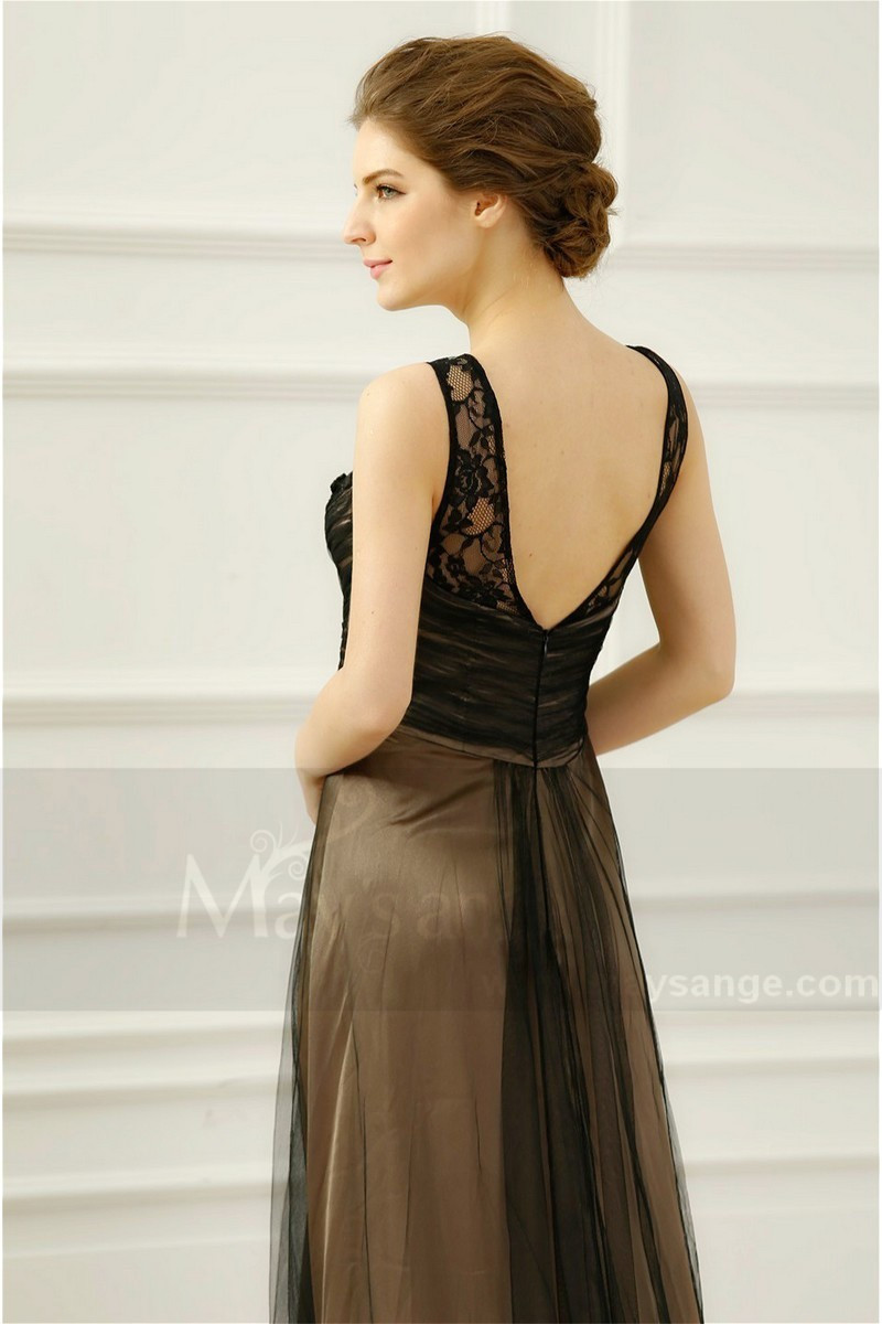 Chiffon Long Dresses with Lace Straps Sunset