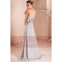 Beautiful One Strap Silver Gray Long Summer Dress With Slit - Ref L263PROMO - 03