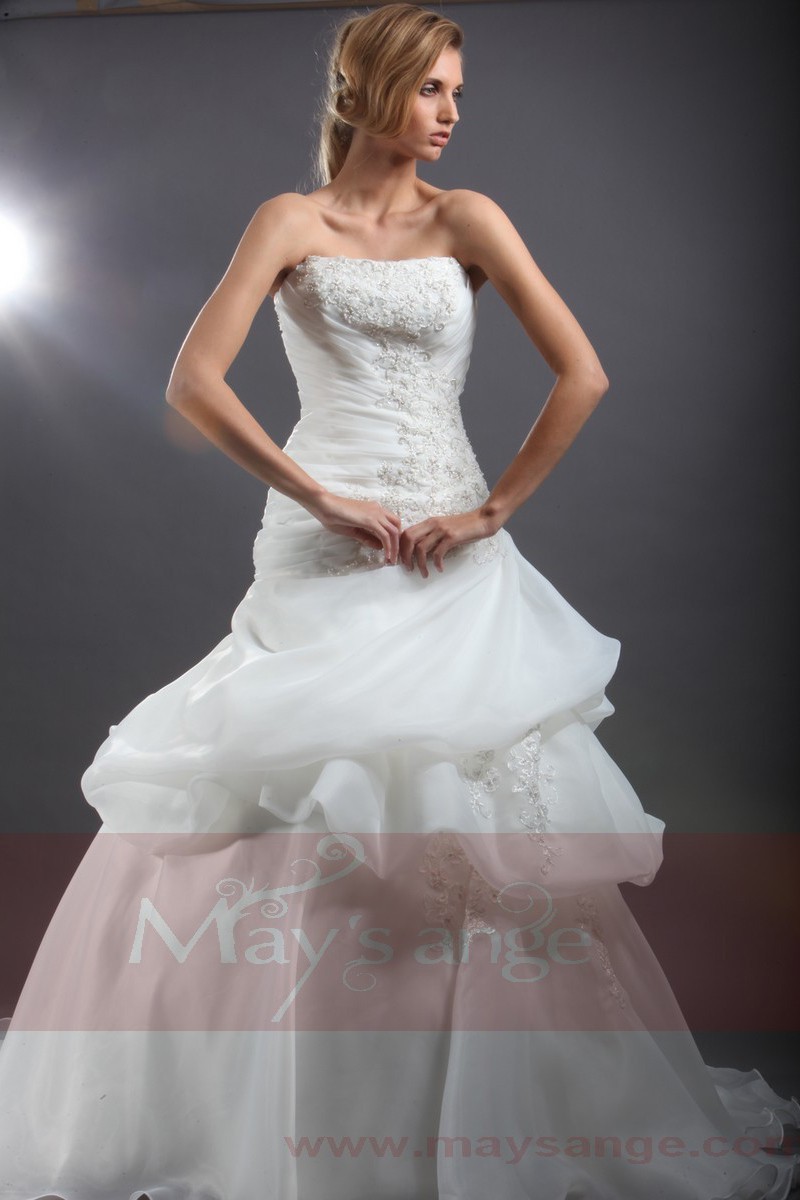 White Wedding dress bustier Cloud - Ref M041 - 01