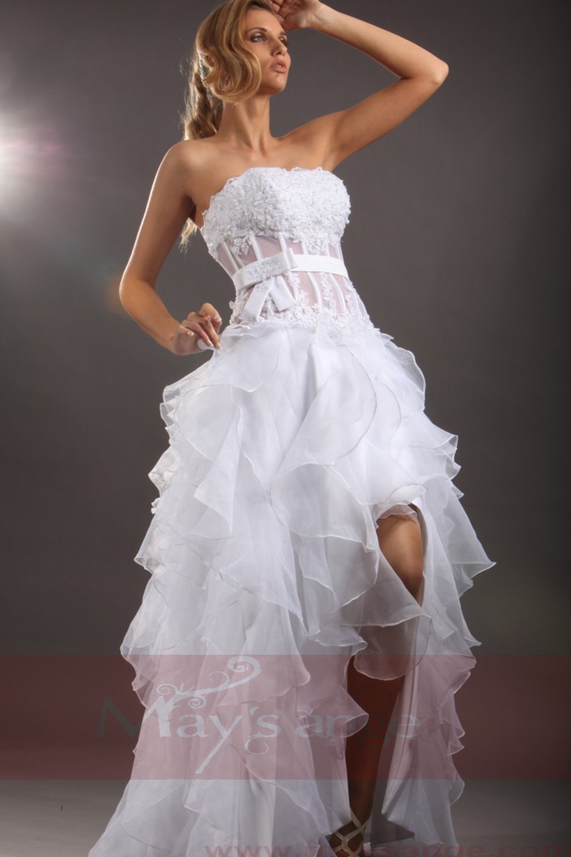 Online wedding dresses Isis visible corset and glitters - Ref M043 - 01