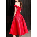 Off The Shoulder Satin Ever Pretty Red Bridesmaid Dresses - Ref C1942 - 03