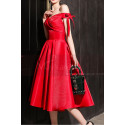 Off The Shoulder Satin Ever Pretty Red Bridesmaid Dresses - Ref C1942 - 04