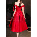 Off The Shoulder Satin Ever Pretty Red Bridesmaid Dresses - Ref C1942 - 06