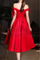 Off The Shoulder Satin Ever Pretty Red Bridesmaid Dresses - Ref C1942 - 06