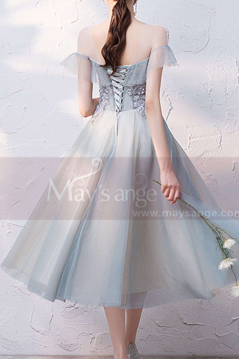 royal blue and silver ball gown