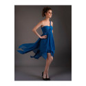 VICENZA robe de soirée pour mariage bleu acier - Ref C567Promotion - 04