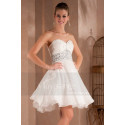 Robe courte Diamant blanc - Ref C284Promotion - 02