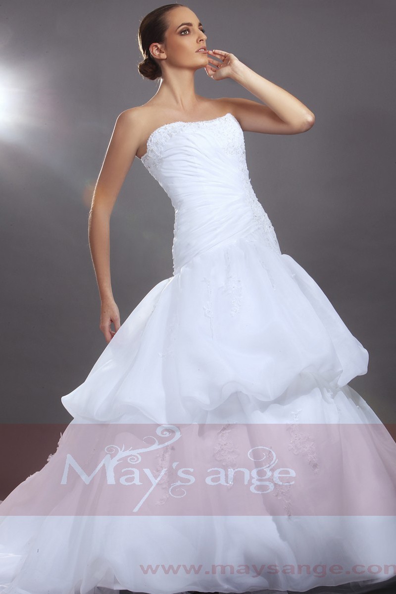 White bridal wedding dresses Madrid - Ref M050 - 01