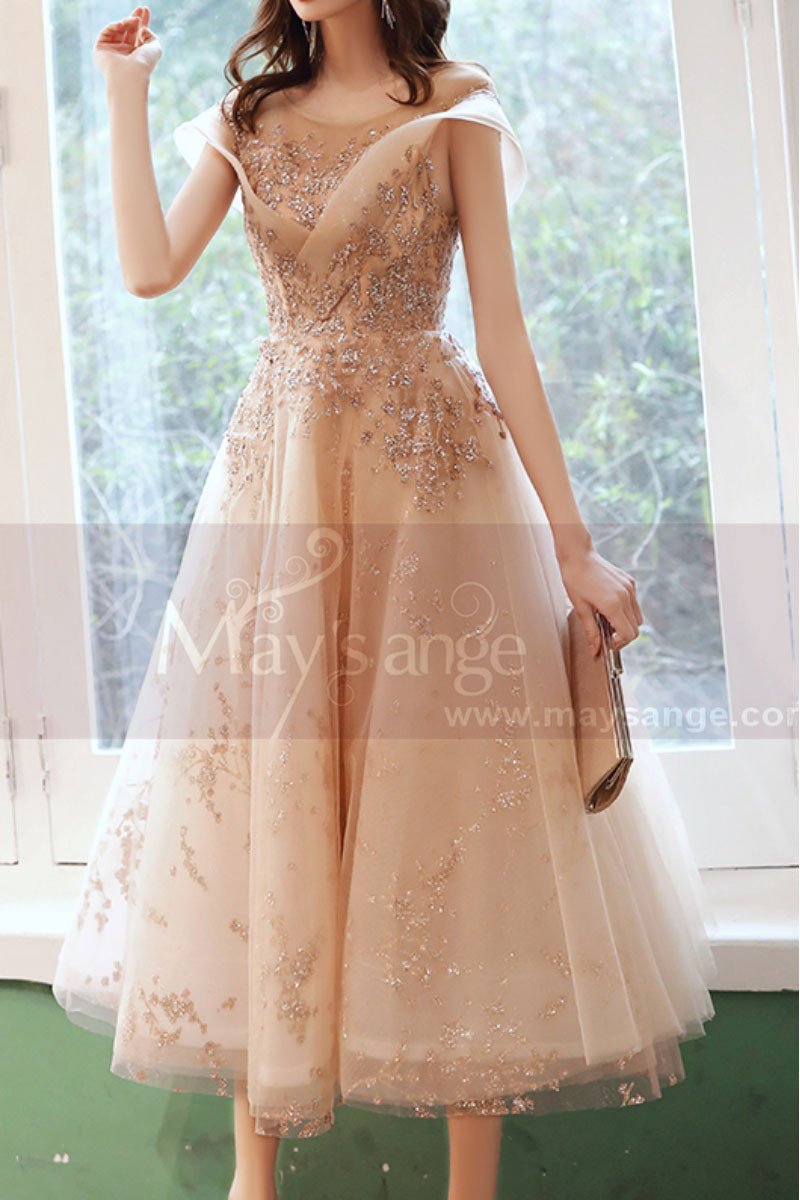 Robe Ceremonie Femme Champagne Chic ...