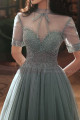 Vintage Prom Dresses With Sleeves And Sheer Top - Ref L2002 - 05