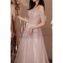 Tulle Long Elegant Dresses For Prom With Top Checkered Square Fabric Grid - Ref L2003 - 04