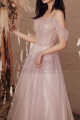 Robe Soiree Pour Mariage Tulle Doux A Bretelles Fines - Ref L2003 - 04