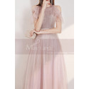 Sleeveless Pink Formal Evening Gowns Ruffle Sequined Top - Ref L2004 - 02