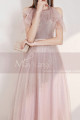 Sleeveless Pink Formal Evening Gowns Ruffle Sequined Top - Ref L2004 - 02
