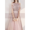 Sleeveless Pink Formal Evening Gowns Ruffle Sequined Top - Ref L2004 - 04