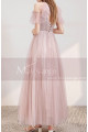 Sleeveless Pink Formal Evening Gowns Ruffle Sequined Top - Ref L2004 - 05