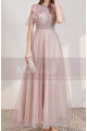 Sleeveless Pink Formal Evening Gowns Ruffle Sequined Top - Ref L2004 - 07