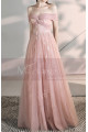 Tie Neck Off The Shoulder Embroidered Blush Pink Bridesmaid Dresses - Ref L2006 - 03