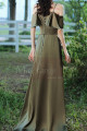 A-Line Satin Olive Elegant Dresses For Wedding Guests - Ref L1207 - 04