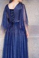 Blue Sparkly Plus Size Dresses For Women With Ruffle Sleeves - Ref L1208 - 04