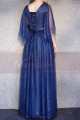 Blue Sparkly Plus Size Dresses For Women With Ruffle Sleeves - Ref L1208 - 05