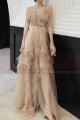 Champagne Ball Gown Long Ruffle Skirt In Tulle - Ref L1211 - 02