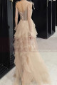 Chic Champagne Bridesmaid Dresses With Knotted Straps And Ruffle Skirt - Ref L1213 - 04