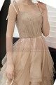 Chic Champagne Bridesmaid Dresses With Knotted Straps And Ruffle Skirt - Ref L1213 - 05
