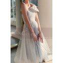 Reception Dress For Bride In White With Large Single Strap Bow - Ref L1214 - 02