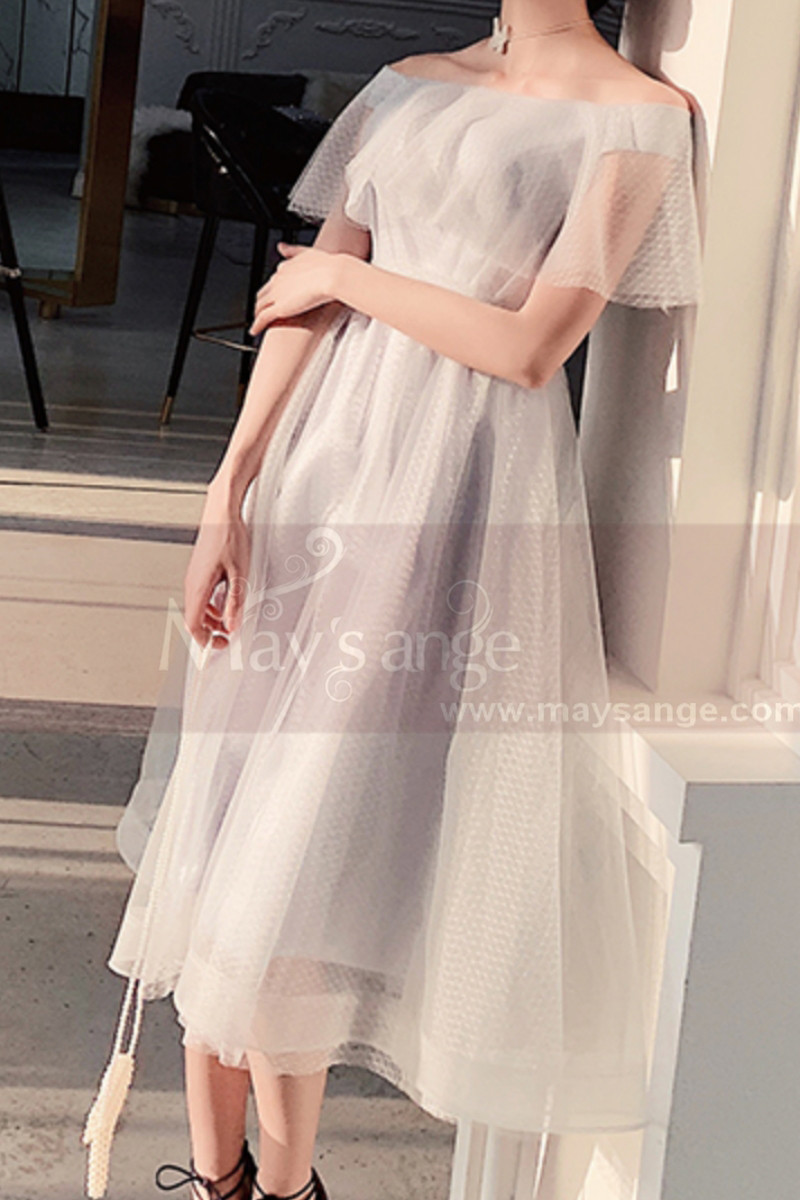 Robe De Fille En Tulle Brodée Fleurs - Manches Courtes - Pour Mariage, Anniversaire, Communion - Taille 5 à 11 Ans - Fermeture éclair Dos - 12