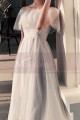 Short Tulle Off-The-Shoulder White Ruffle Dress - Ref L1215 - 04