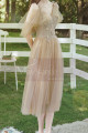 Short Bridesmaid Dresses Champagne Chic With Embroidery Top - Ref L1217 - 04