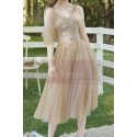Short Bridesmaid Dresses Champagne Chic With Embroidery Top - Ref L1217 - 06