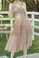 Short Bridesmaid Dresses Champagne Chic With Embroidery Top - Ref L1217 - 06