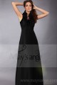 Robe longue noire Neptune de soirée froufrou - Ref L192 - 04