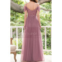 Robe Habillée Femme Longue Tulle Rose Joli Haut à Paillettes - Ref L1226 - 03